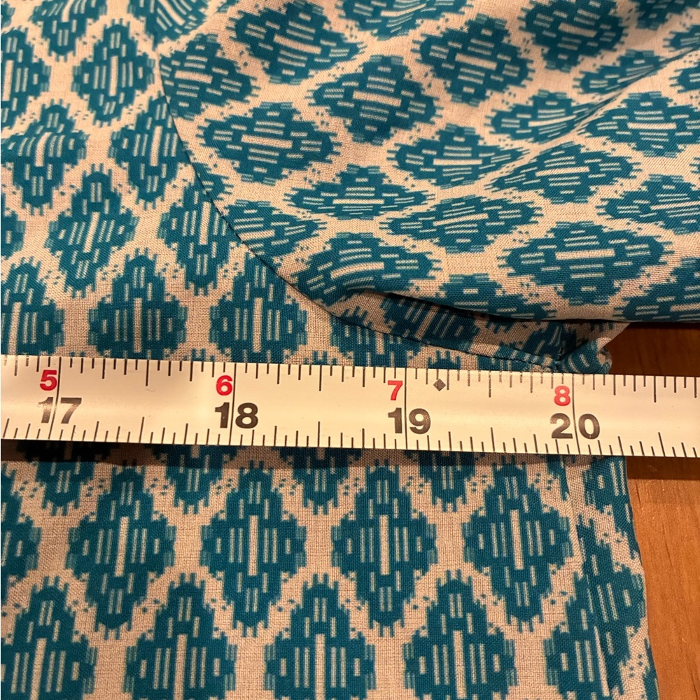 Vibrant Blue and Red Patterned Tunic Top - Picture 7 of 8